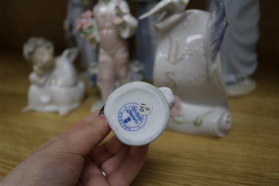 Seven Lladro porcelain figures